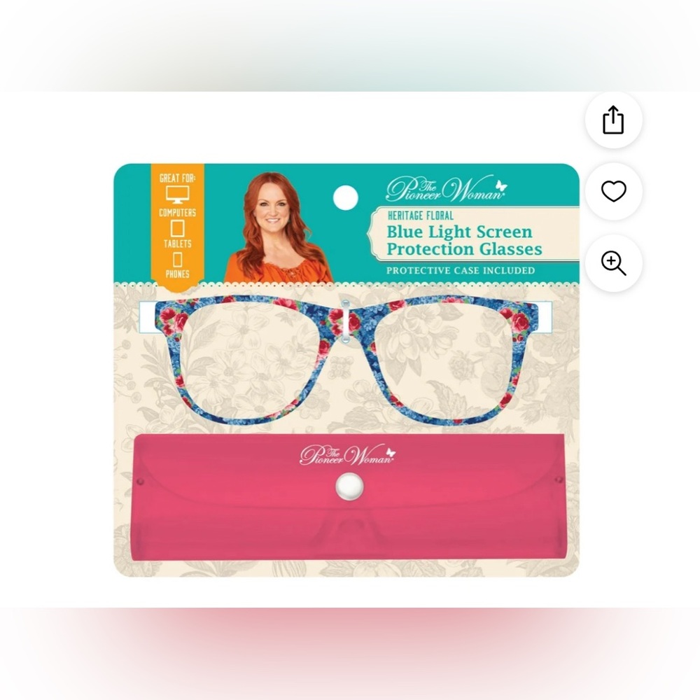 The Pioneer Woman Heritage Floral Blue Light Screen Protection Glasses/Case